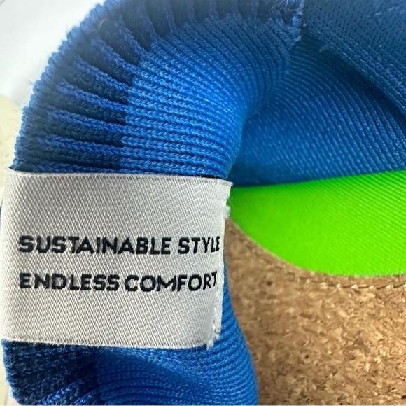 Cariuma Ibi Shoes 10 Womens Blue Bamboo Lace Up Knit Sneaker Mens 8.5 - Picture 9 of 9